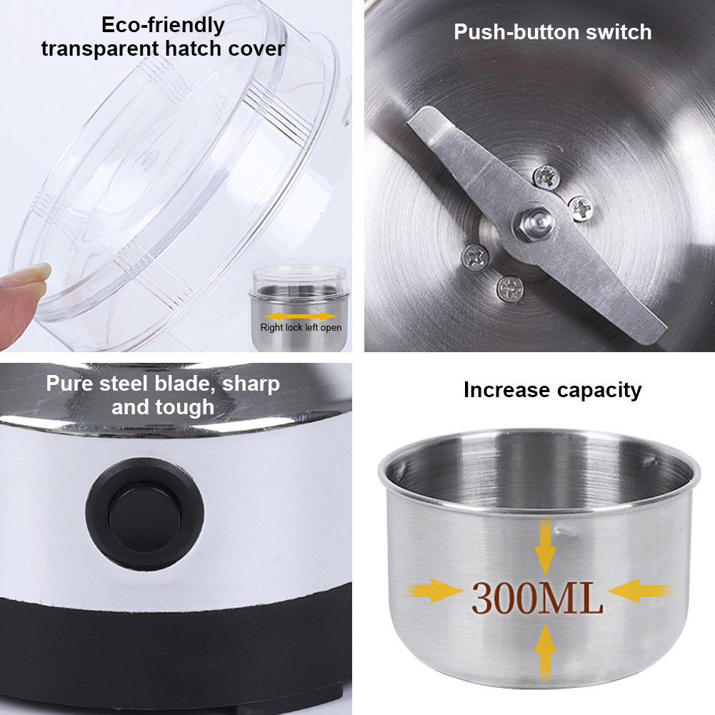 Coffee Bean Grinder Electric - Moulin à café électrique en acier